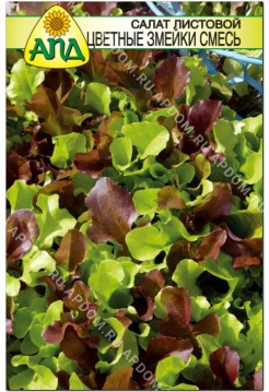 Салат листовой Цветные Змейки смесь